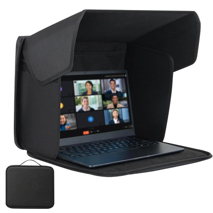 DASIAUTOEM Universal Laptop Sonnenschutz, Klappbare 2-in-1 Laptoptasche, Computer Sichtschutzhaube,