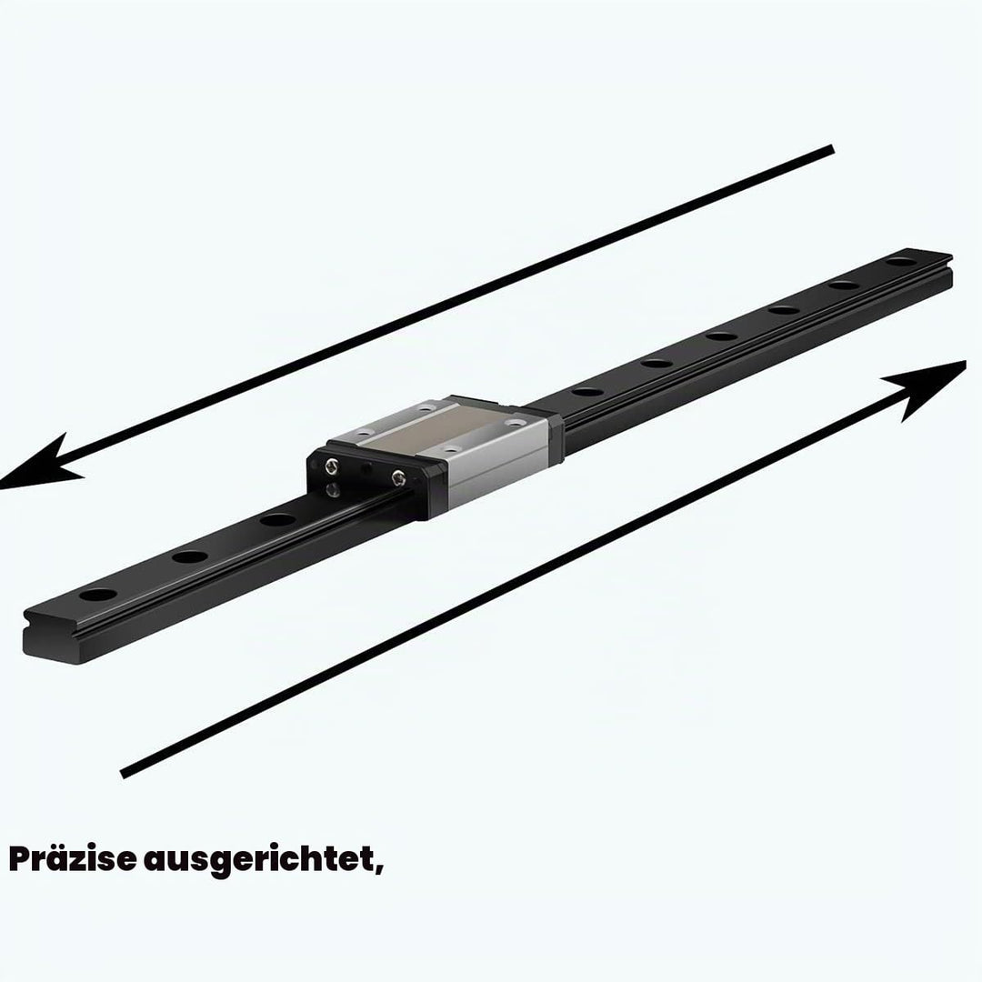 Veekaft 2 Sätze Schwarze Beschichtung MGR Schiene MGR9 Miniatur-Linearführung 350 mm mit MGN9H Schli