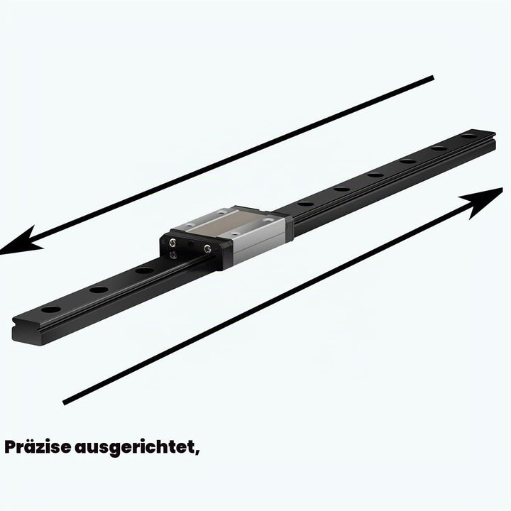 Veekaft 2 Sätze Schwarze Beschichtung MGR Schiene MGR9 Miniatur-Linearführung 350 mm mit MGN9H Schli