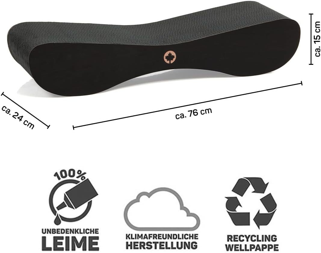 CanadianCat Company | Kratzbrett Satellite 2.0 - Black Edition - gemasert - Kratzpappe in schwarz |
