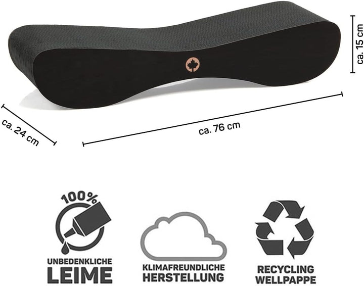 CanadianCat Company | Black Edition - Set | Kratzbrett Satellite 2.0 gemasert + Limitierte Tasse Lov