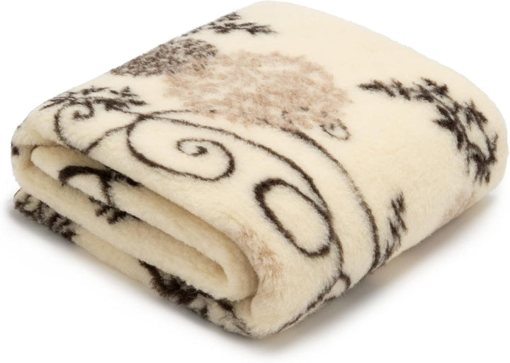 Merino Wolldecke Schurwolle 140x200 cm - Kuscheldecke aus 100% Merino Schafwolle - Gross und Flausch