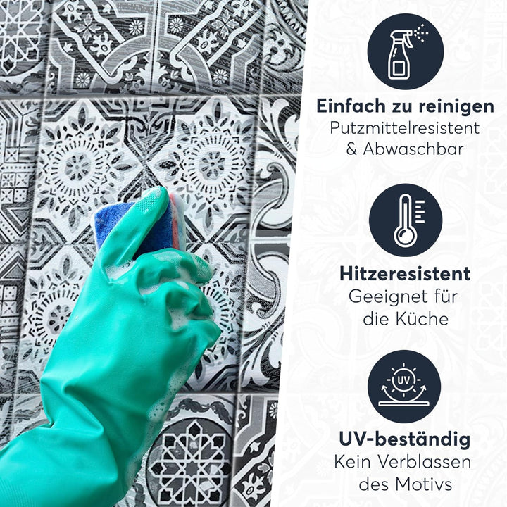 CREATISTO Klebefliesen Stickerfliesen Fliesenfolie - Hochwertige Sticker Aufkleber für Wandfliesen I