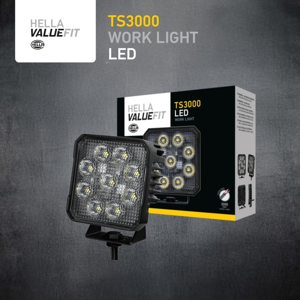 HELLA Valuefit TS3000 LED Arbeitsscheinwerfer 12V - 24V 3000 echte Lumen Nahfeldausleuchtung starke