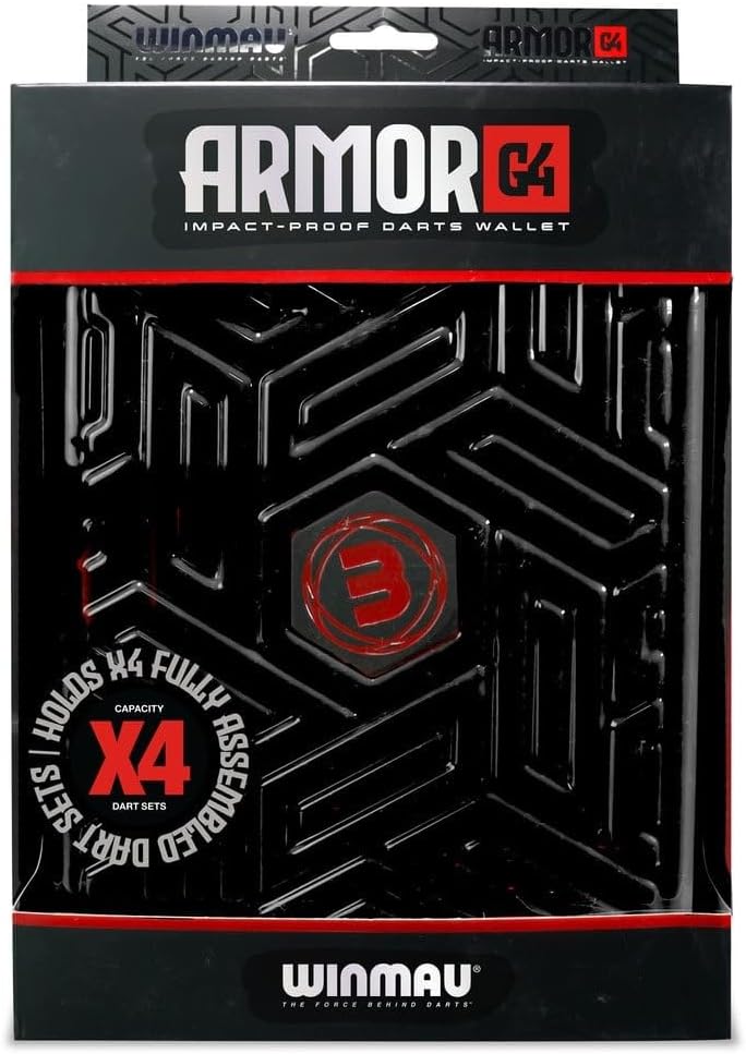 WINMAU Armor G4 Black Dart Case Schwarz G4, Schwarz G4