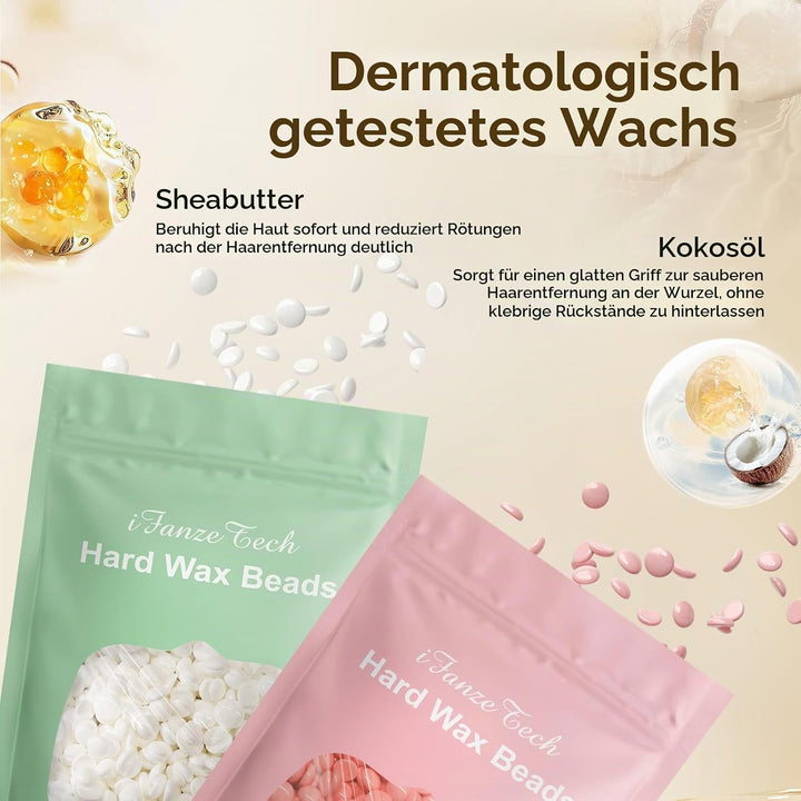 Waxing-Set, Wachs Haarentfernung für Frauen Männer: Professionelles Wax set, Ganzkörper Haarentfernu