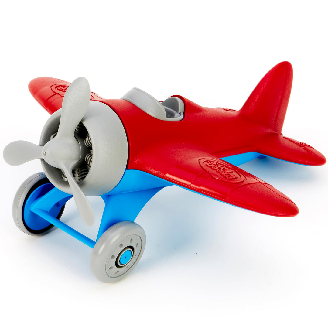 Green Toys 8601026 Sport-Flugzeug, Flieger, Spielflugzeug, Spielzeug für Kinder ab 12 Monaten, Rot,
