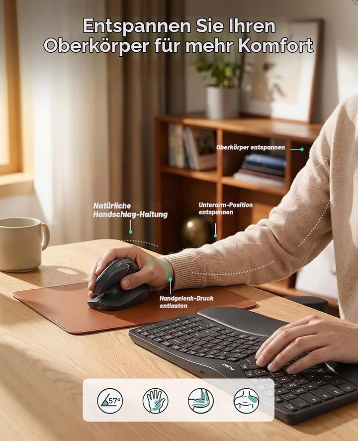 Nulea M502 Ergonomische vertikale drahtlose Maus