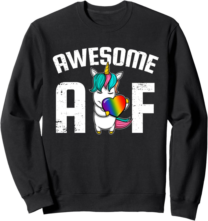 Einhorn Regenbogen Herz Sweatshirt