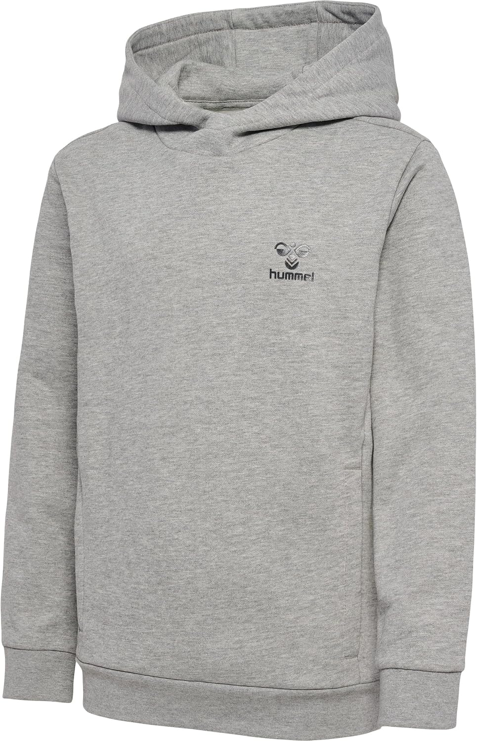 hummel Uni_Kids Hmloffgrid Hoodie Kids Hooded Sweatshirt 116 Grey Melange/Forged Iron, 116 Grey Mela