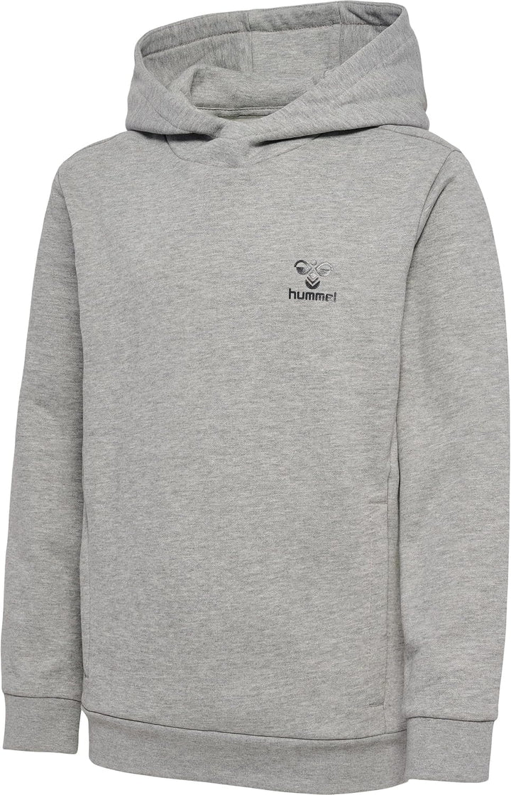 hummel Uni_Kids Hmloffgrid Hoodie Kids Hooded Sweatshirt 116 Grey Melange/Forged Iron, 116 Grey Mela