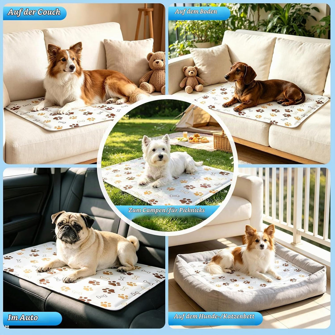 Kühlmatte für Hunde &amp; Katzen Faltbare, Kühlmatte Hund 50 x 40 cm, Kühldecke für Haustiere Leicht Rei