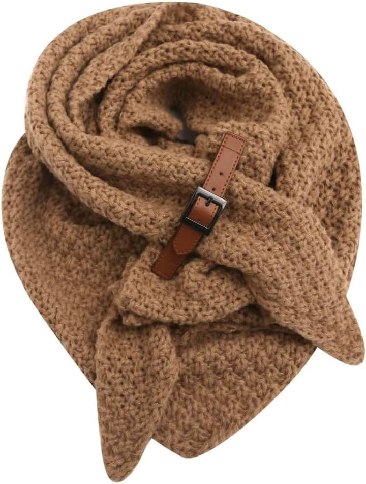 FASHION YOU WANT Dreiecksschal - Damen Strickschal mit Wolle - Umschlagtuch für den Herbst und Winte