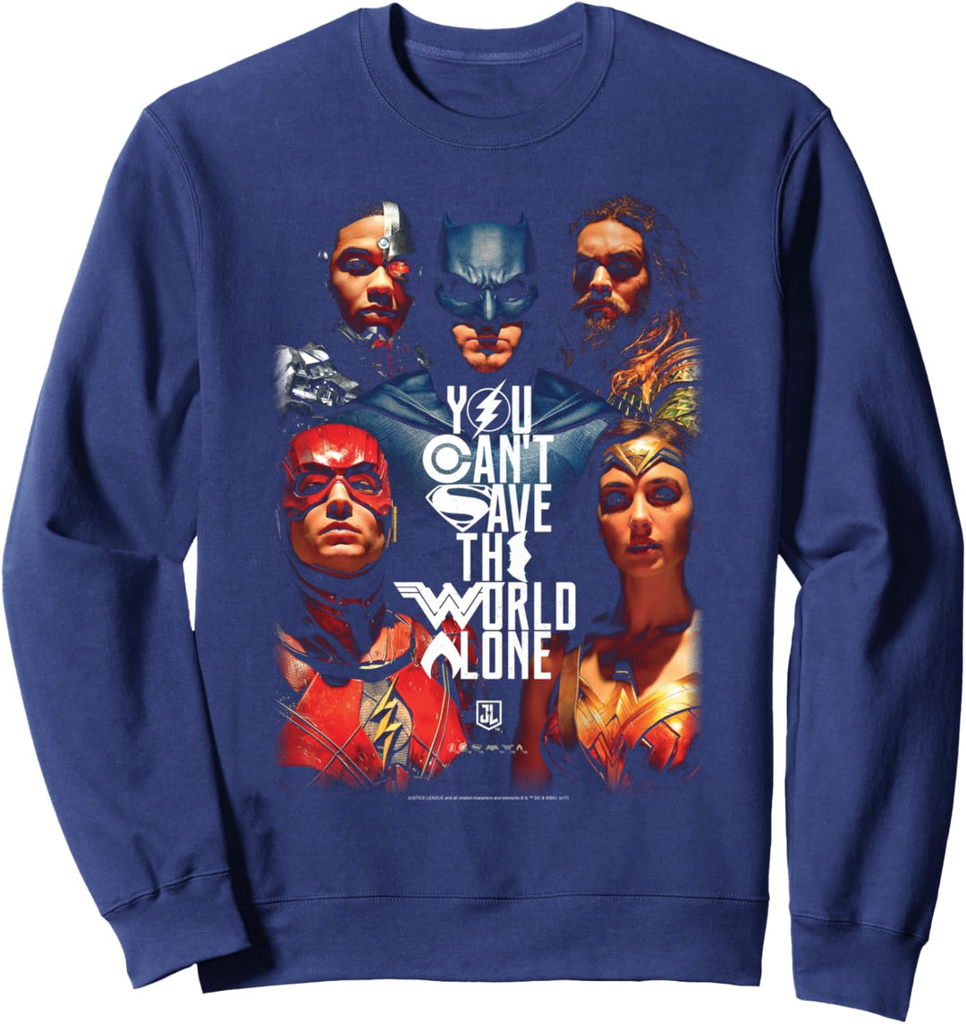 Justice League Movie Save The World Poster Sweatshirt
