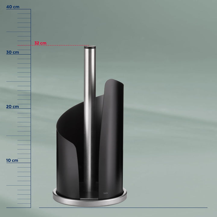 Kela 11203, Küchenrollenhalter Stella, Edelstahl/Metall, 15 cm Durchmesser, Hellgrau, Grau