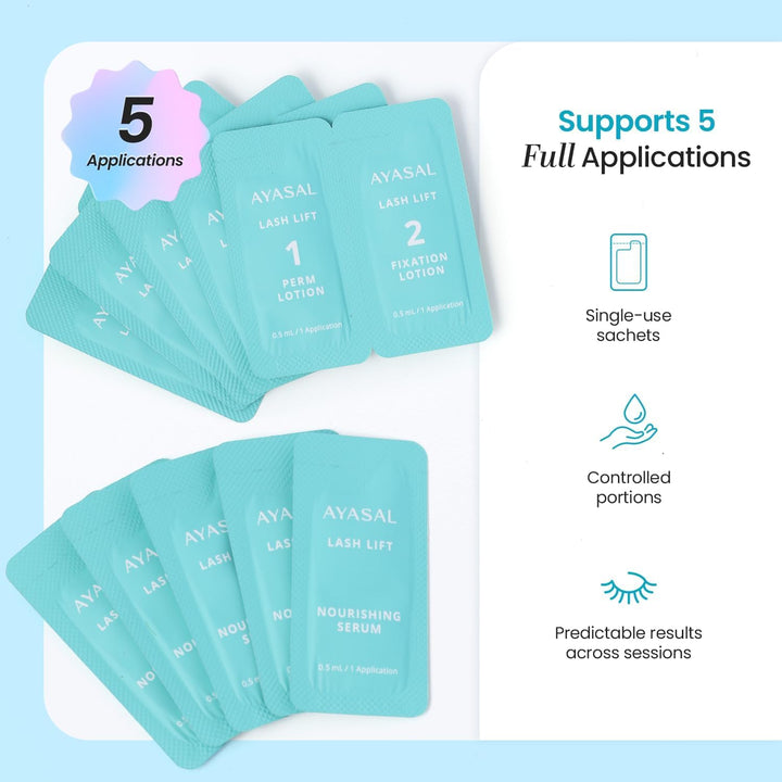 AYASAL Lash Lift Kit Refills: Step 1+2 Refill Set, Korean Thio-Free Lash Perm - Professional Long La