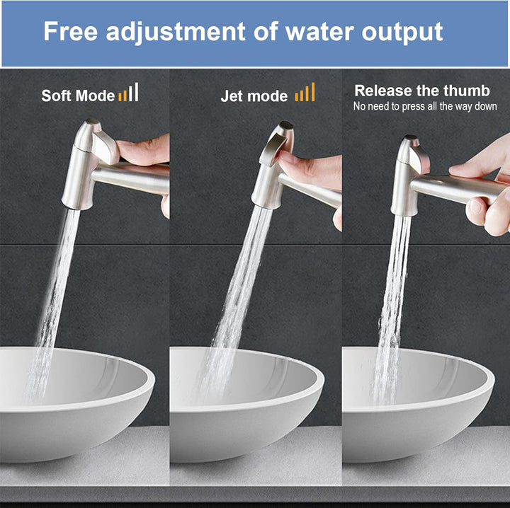 Bidet Edelstahl Handbrause, handgehaltenes Bidet muslimische Edelstahldusche und Baby-Stoffwindelspr