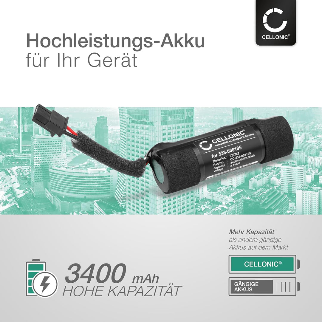 CELLONIC 1x Akku für Lautsprecher Kompatibel mit Ultimate Ears UE Boom 1, S-0012, Kompatibel mit Log