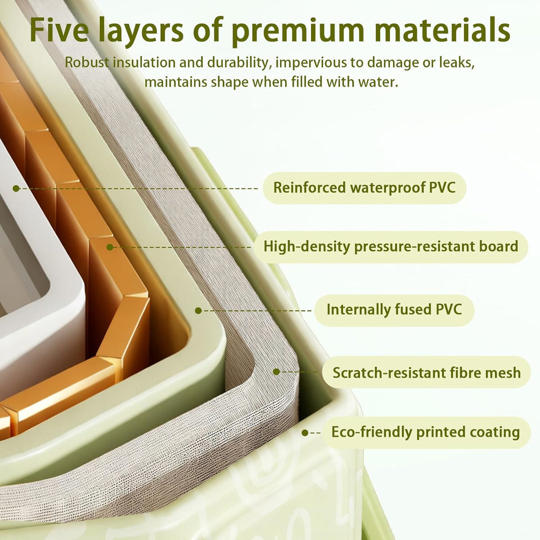 Faltbare Baby-Badewanne mit Ablassventil – platzsparend und robust, tragbare Kinder-Badewanne für 0