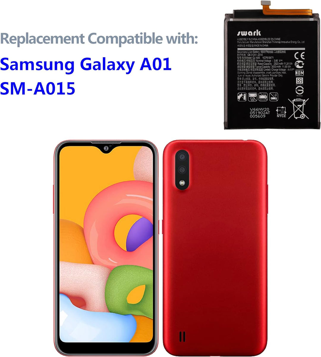Swark QL1695 Akku Kompatibel mit Samsung Galaxy A01 SM-A015 & Samsung Galaxy A01 Core SM-A013 with T