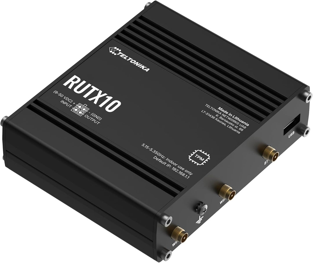 Teltonika RUTX10 Rugged Ethernet Router Standard Package, RUTX10000000 (Standard Package Rugged Ethe