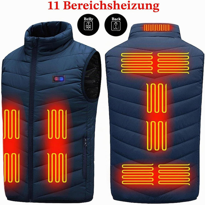 2024 Testsieger Beheizbare Weste für Herren Damen, USB Elektrische Heizweste, 13/11/9 Heizzonen Behe
