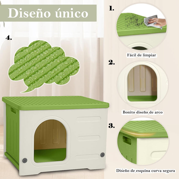 Kunststoff Katzenhaus Outdoor Indoor Gebrauch, Katzenhaus Outdoor Winterfest stapelbar verwilderte K
