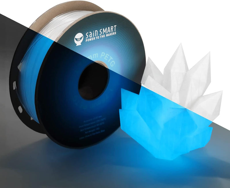 SainSmart PRO-3 PETG 3D-Drucker Filament 1,75 mm, Leuchtend Blau, 1KG Spule, Massgenauigkeit +/- 0,0