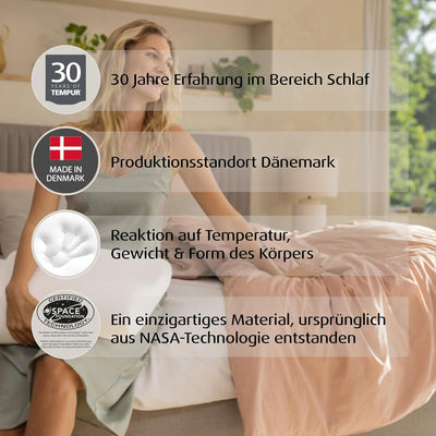 TEMPUR Original Schlafkissen Memory Foam, ergonomisches Nackenstützkissen für Seiten- und Rückenschl