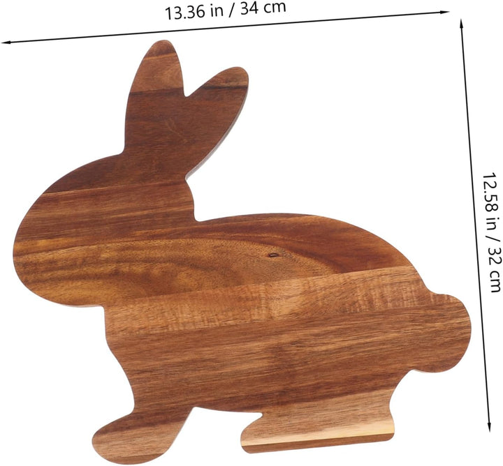 Cabilock Hasenförmiges Holz Servierbrett Lustiges Hölzernes Schneidebrett Holz Charcuterie Brett Frü