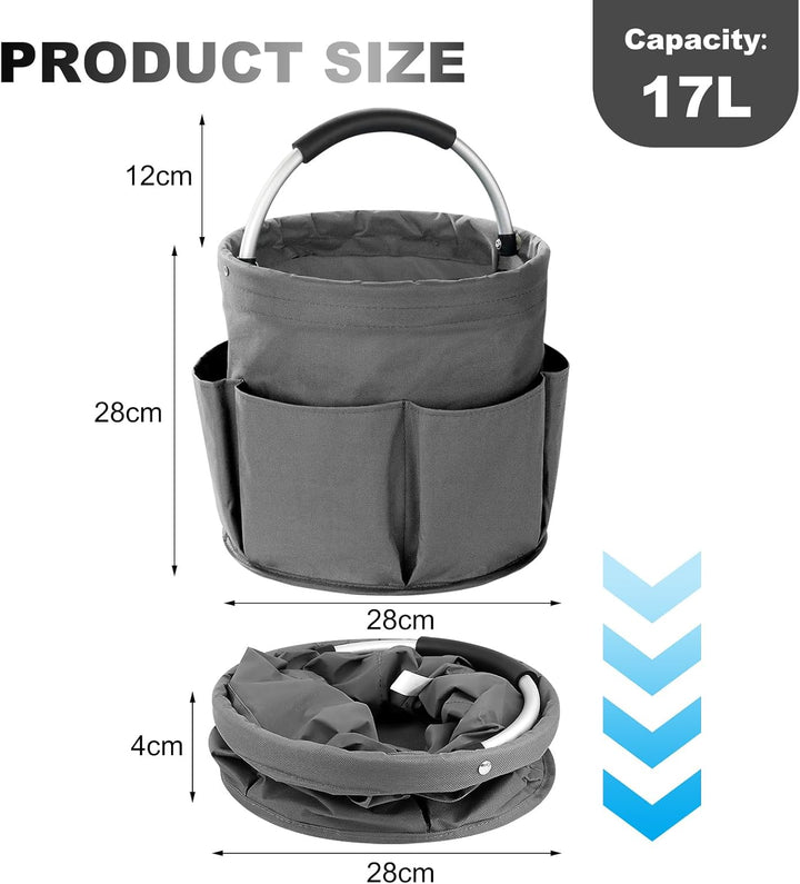 Putzmittel Organizer, Faltbarer Putztasche, Putzmittel Aufbewahrung mit Griff und 6 Tasche, Putzkorb