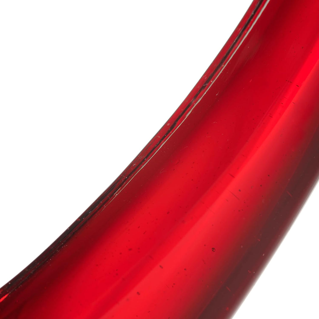Leonardo Heart Skulptur in Herzform, rotes Herz auf Sockel, handgefertigtes Deko Farbglas, 24 x 21 x