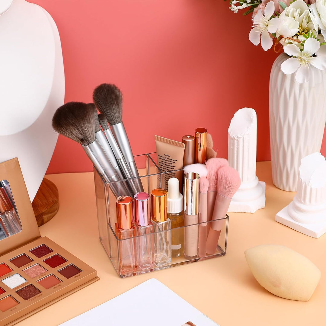 Desktop Kosmetikpinselhalter Clarity Organizer Make-up Pinsel Organizer Klar Stift Becher Schreibtis