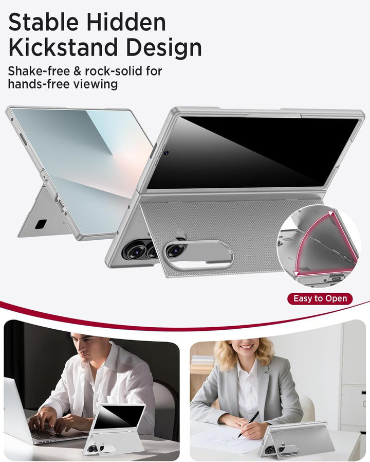 Miimall Handyhülle Kompatibel mit Samsung Galaxy Z Fold 7 Hülle mit Ständer, [Privacy Displayschutz]