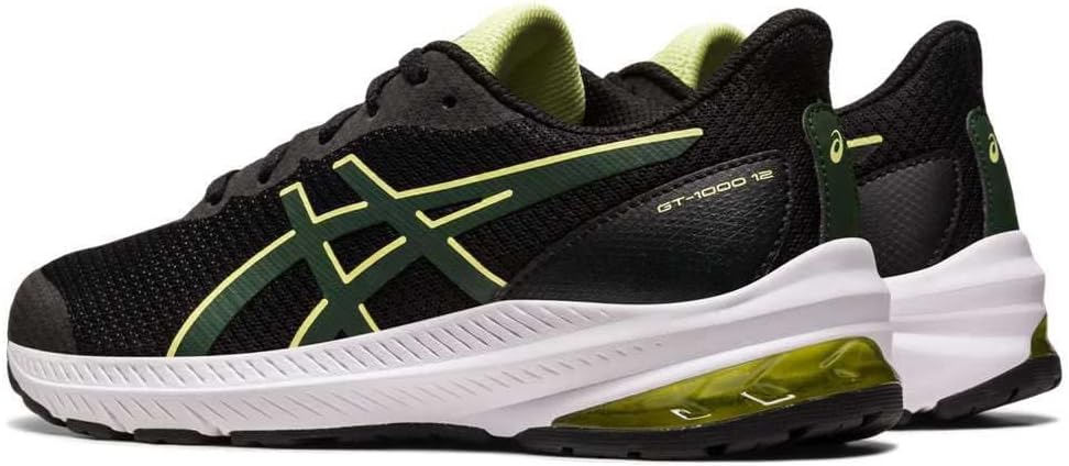 ASICS Jungen Gt-1000 12 Gs Sneaker 35 EU Black Rain Forest, 35 EU Black Rain Forest