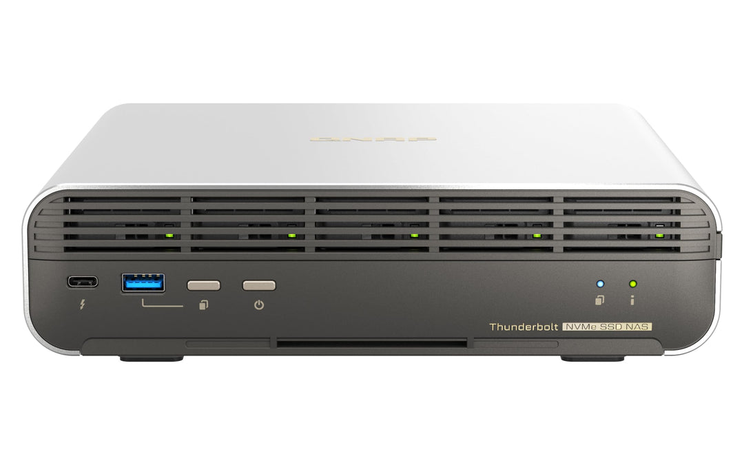 QNAP TBS-h574TX-i5-16G Thunderbolt Compact All-Flash | 5 x E1.S or M.2 SSD's, Intel Core i5-1340PE (