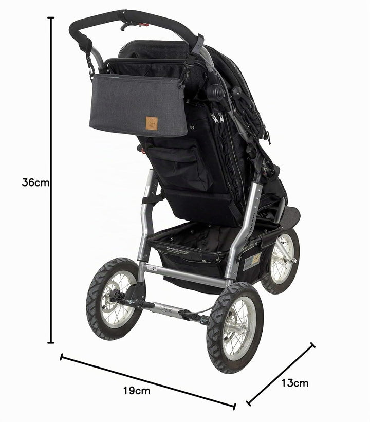 LÄSSIG Baby Kinderwagenorganizer mit Befestigung Anthracite, Anthracite