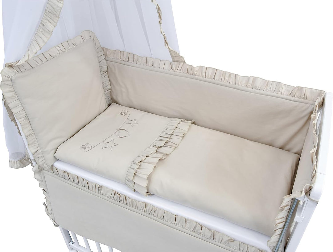 Generisch Baby Delux Beistellbett Babybett Stubenwagen weiss 90x40 mobil mit Rädern inkl. Matratze u