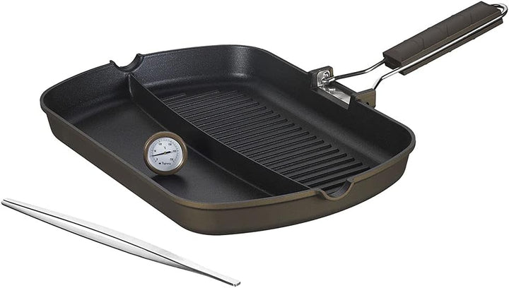 Tognana Diamantea Set Grill Doppelfunktional, Aluminium, Silber, 34 cm