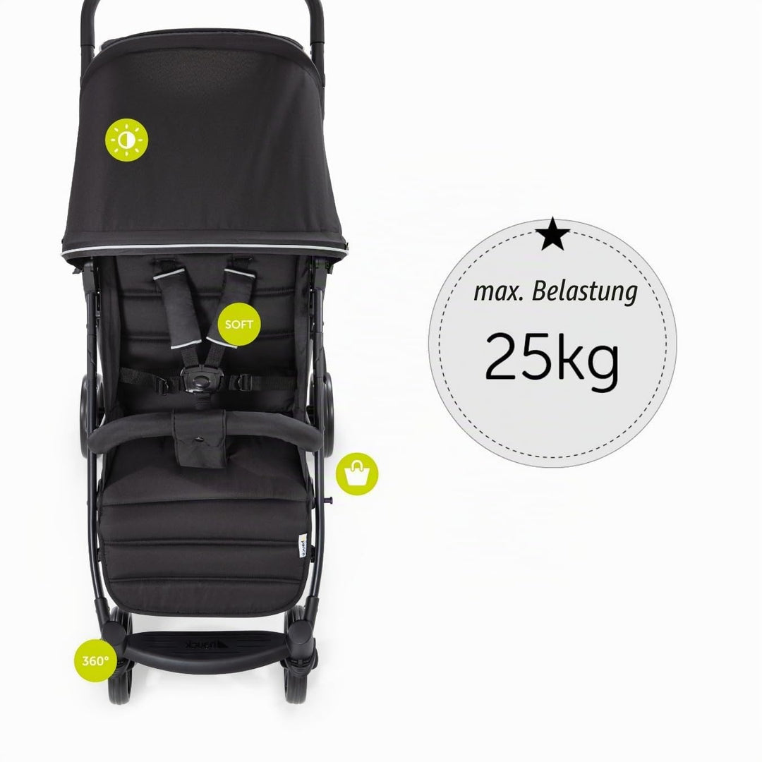 hauck Buggy Rapid 4 mit Lenkrad und XXL Zubehörpaket (Insekten- &amp; Regenschutz) | Sportbuggy mit Lieg