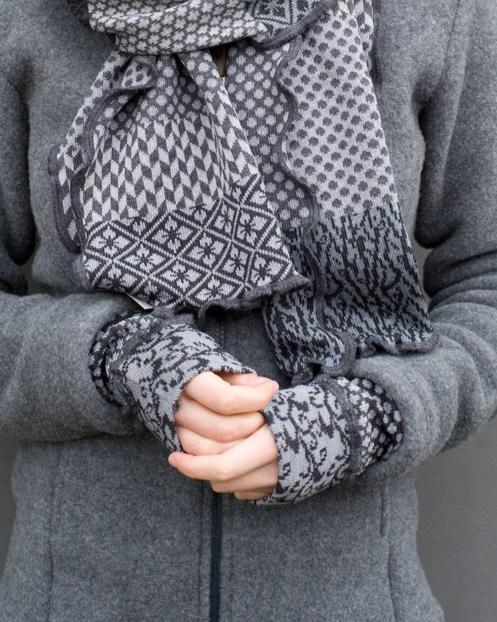 invero, Merino Armstulpen/Armwärmer Judy, 100% Wolle Felsen, Felsen