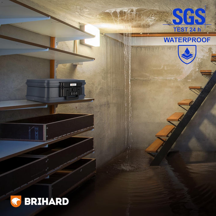 zertifizierte Dokumentenkassette 2125N, A4 - wasserdichte & feuerfeste Dokumentenbox mit Zahlenschlo