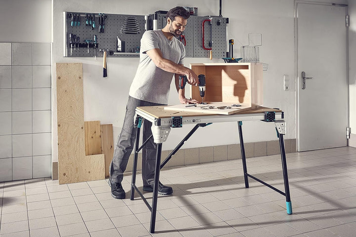 wolfcraft Scharnierloch-Set 4655000 Zur einfachen Installation von Topfscharnieren, 26 mm türkis, 26