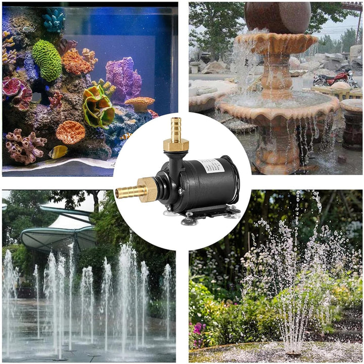 Wasserpumpe Brushless, DC 12V 800L/H Tauchpumpe Pumpe Wasser, Keramik Pumpenkern, Stumm Brunnenpumpe