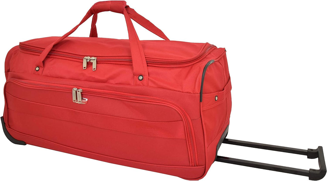 Gross Reiseduffle 28" Wheeled Reisetasche Weiches Leichtgewicht Gepäck Trolley Bag - Marco (Rot), Ro