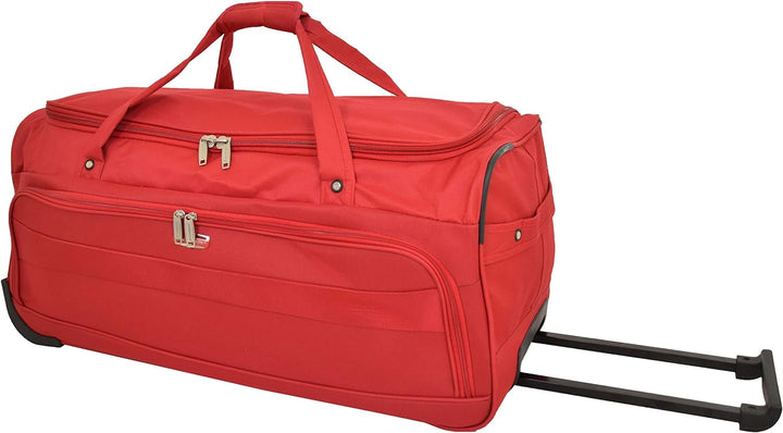 Gross Reiseduffle 28" Wheeled Reisetasche Weiches Leichtgewicht Gepäck Trolley Bag - Marco (Rot), Ro