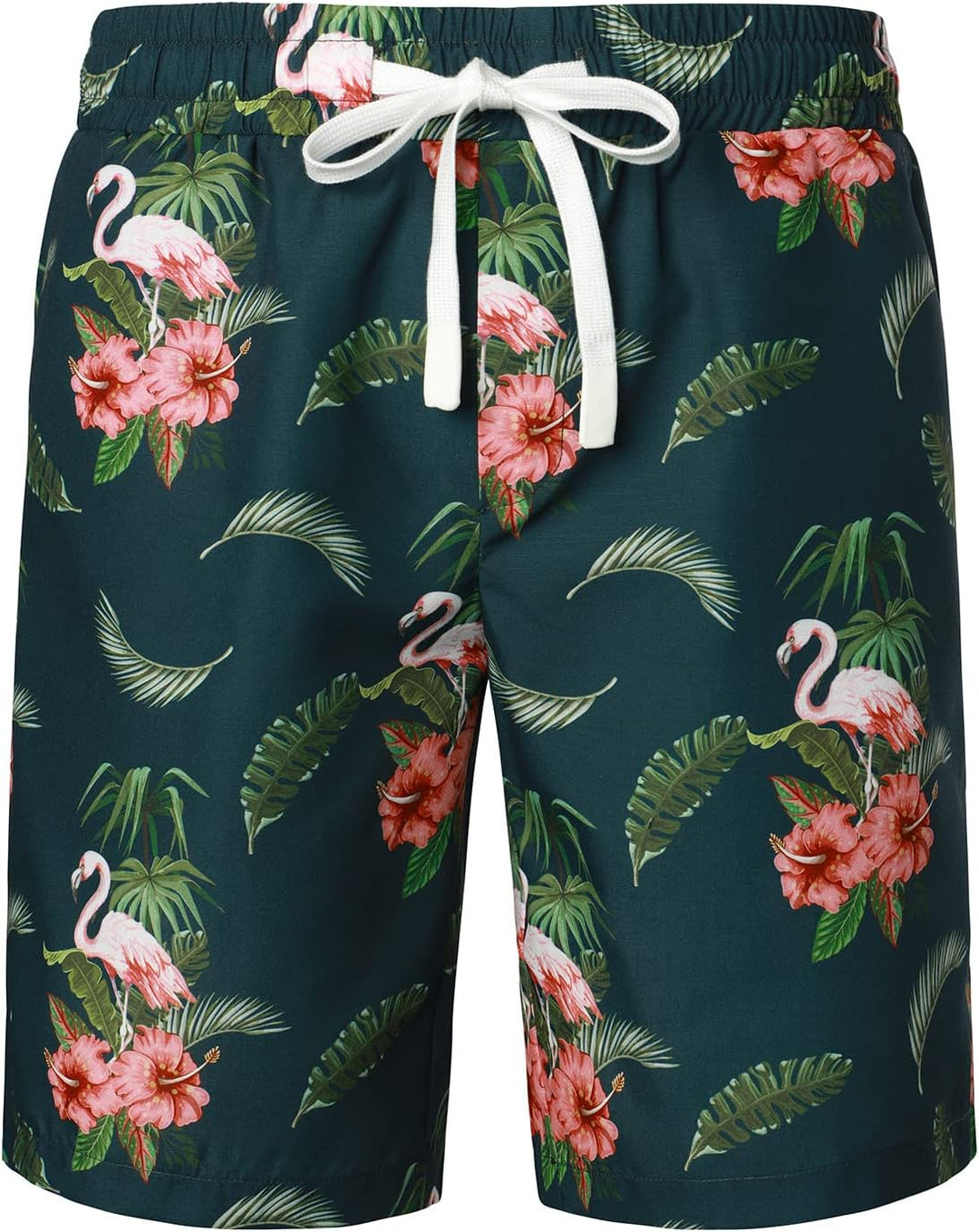 JOGAL Herren Hawaii Hemd Männer Flamingo Kurzarmhemd und Kurze Hose Set Strand Outfit Sommerhemd Für