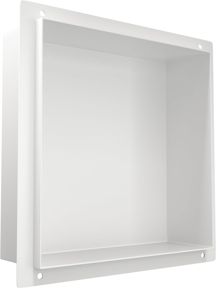 Balneo Wall-Box NO Rim wandnische dusche Edelstahl Duschnische 30x30x10 cm, weiss, wasserdicht, Nisc