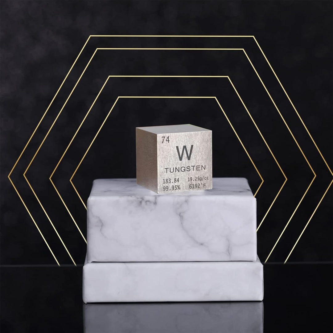 1 Inch Wolfram Würfel 25,4 mm Metall Dichte Würfel reines Metall hohe Dichte Element für Element Sam