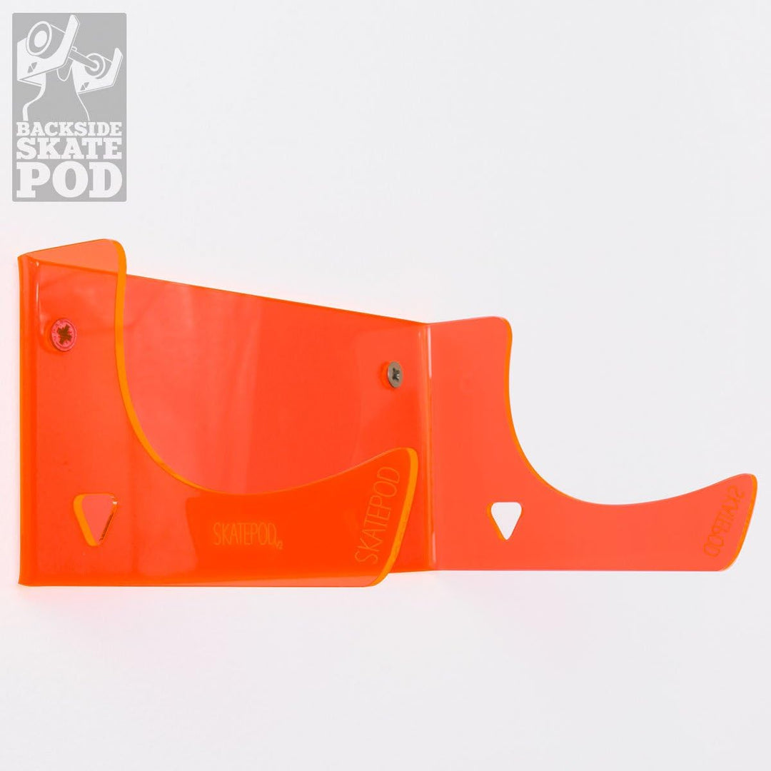 Skateboard Wandhalterung - Backside Variante - Wähle eine Farbe Orange, Orange